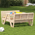 vidaXL Tavolo da Picnic per Bambini 88x122x58cm Legno Massello di Pino