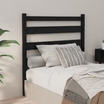 vidaXL Testiera per Letto Nera 96x4x100 cm in Legno Massello di Pino