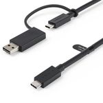 StarTech.com Cavo USB-C da 1 m con adattatore Dongle USB-A - Cavo ibrido 2-in-1 USB tipo C con USB-A - Da USB-C a USB