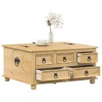 vidaXL Scatola Portaoggetti Corona 90x78x45 cm Legno Massello di Pino