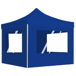 vidaXL Gazebo Professionale Pieghevole Alluminio con Pareti 2x2m Blu