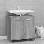 Armadietto Bagno Grigio Sonoma 60x33x60 cm in Legno ingegnerizzato