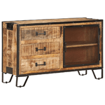 vidaXL Credenza 100x31x60 cm in Legno Massello di Mango Grezzo