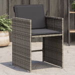 vidaXL Sedie da Giardino con Cuscini 4pz Grigio in Polyrattan