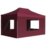 vidaXL Gazebo Professionale Pieghevole Alluminio Pareti 4,5x3m Rosso