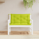 vidaXL Cuscini per Panca 2 pz Verde Intenso 100x50x7 cm Tessuto Oxford