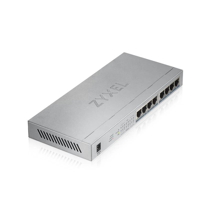 Zyxel-GS1008HP-Non-gestito-Gigabit-Ethernet--10-100-1000--Supporto-Power-over-Ethernet--PoE--Grigio