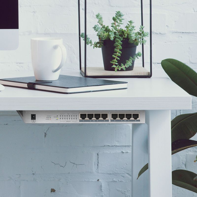 Zyxel-GS1008HP-Non-gestito-Gigabit-Ethernet--10-100-1000--Supporto-Power-over-Ethernet--PoE--Grigio