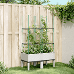 vidaXL Fioriera da Giardino con Graticcio Bianco 80x40x142,5 cm PP