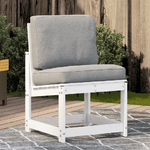 vidaXL Sedia da Giardino Bianca 50,5x55x77 cm Legno Massello di Pino