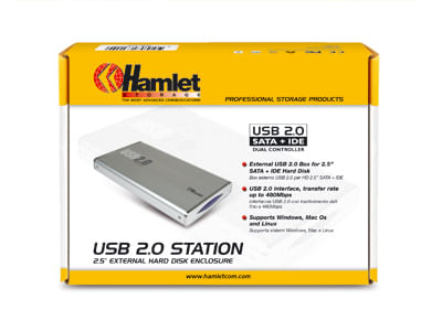 Hamlet-USB-2.0-Station-box-esterno-per-Hard-Disk-IDE-Sata-25--