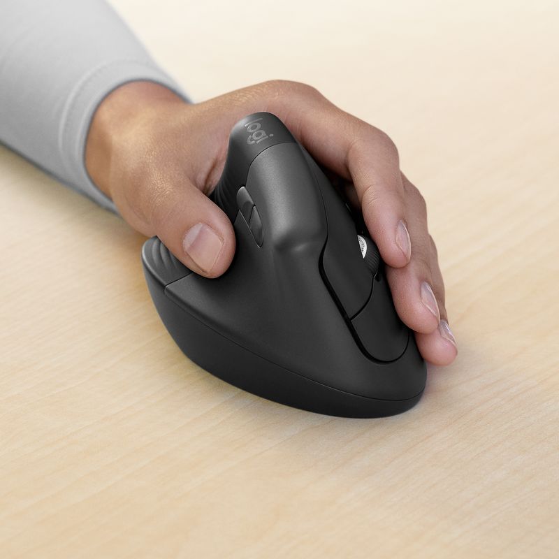 Logitech-Lift-for-Business-mouse-Mancino-RF-senza-fili---Bluetooth-Ottico-4000-DPI