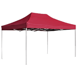 vidaXL Gazebo Professionale Pieghevole Alluminio 4,5x3 m Rosso Vino