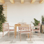 vidaXL Sedie Batavia 4 pz in Legno Massello di Teak Bianco Slavato