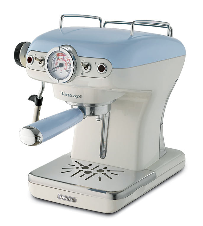 Ariete 1389 Macchina da Caffè Espresso di Design - per Polvere e cialde ESE - filtro 1 e 2 tazze - Montalatte