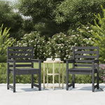 vidaXL Sedie da Giardino 2pz Grigie 60x48x91 in Legno Massello Pino