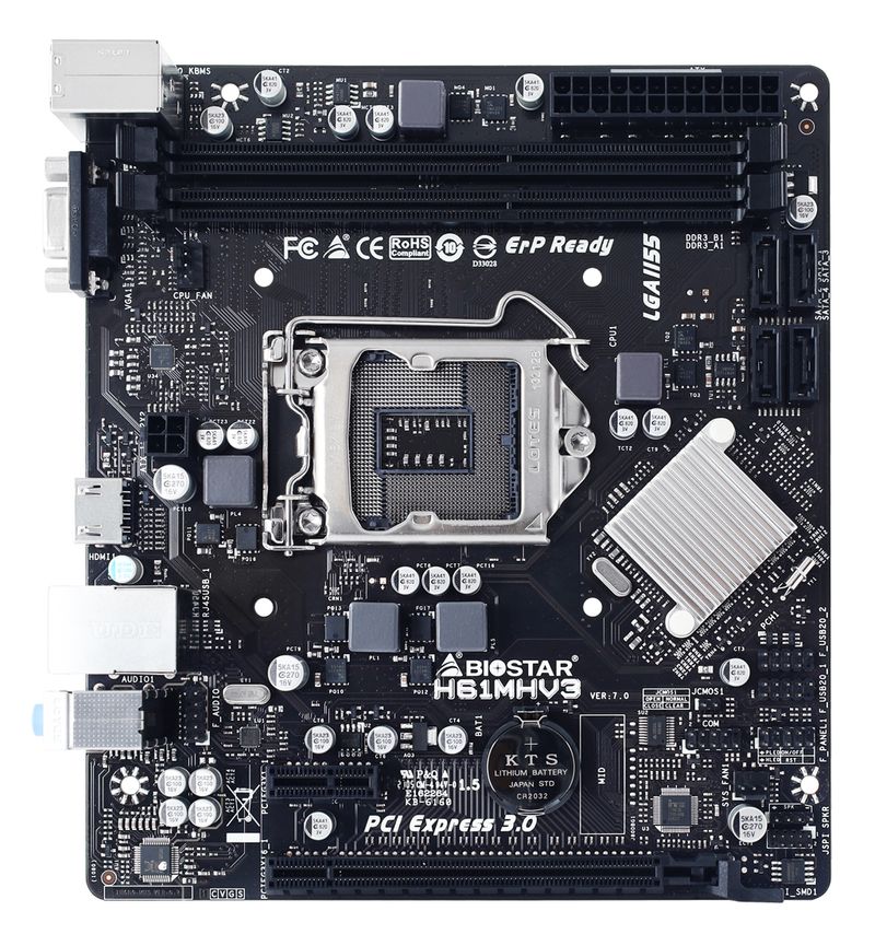 Biostar-H61MHV3-scheda-madre-Intel®-H61-LGA-1155--Socket-H2--micro-ATX