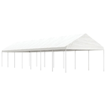 Gazebo con Tetto Bianco 15,61x4,08x3,22 m in Polietilene