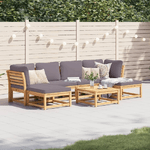 vidaXL Set Salotto da Giardino 7 pz con Cuscini Legno Massello Acacia