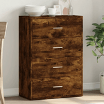 vidaXL Credenza Rovere Fumo 60x31x84 cm in Legno Multistrato