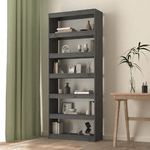 vidaXL Libreria/Divisorio Grigio 80x30x199,5 cm in Massello di Pino