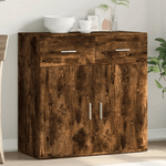 vidaXL Credenza Rovere Fumo 79x38x80 cm in Legno Multistrato