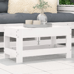 vidaXL Poggiapiedi da Giardino Bianco 62x30x32 cm Legno Massello Pino