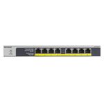 NETGEAR GS108LP Non gestito Gigabit Ethernet (10/100/1000) Supporto Power over Ethernet (PoE) 1U Nero, Grigio