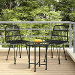 vidaXL Sedie da Giardino 2pz Nere 48x62x84 cm Rattan PE