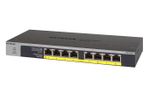 NETGEAR-GS108LP-Non-gestito-Gigabit-Ethernet--10-100-1000--Supporto-Power-over-Ethernet--PoE--1U-Nero-Grigio