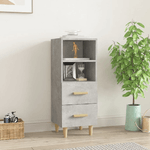 vidaXL Credenza Grigio Cemento 34,5x34x90 cm in Legno ingegnerizzato