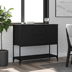 Credenza Nera 100x36x85 cm in Legno ingegnerizzato