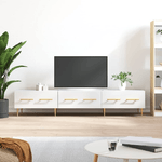 vidaXL Mobile Porta TV Bianco Lucido 150x36x30 cm in Legno ingegnerizzato