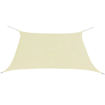 vidaXL Parasole a Vela Oxford Quadrato 3,6x3,6 m Crema