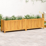 vidaXL Fioriera Giardino con Rivestimento 199x38,5x50 Massello Acacia