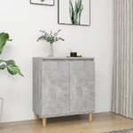 vidaXL Credenza e Gambe in Legno Grigio Cemento 60x35x70cm Truciolato