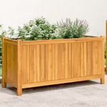 vidaXL Fioriera Giardino con Rivestimento 99,5x38x50cm Massello Acacia