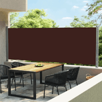 Tenda Laterale Retrattile per Patio 600x160 cm Marrone