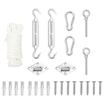 vidaXL Set Accessori per Vela Parasole 5 pz in Acciaio Inossidabile