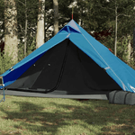 vidaXL Tenda da Campeggio 1 Persona Blu 255x153x130 cm Taffetà 185T