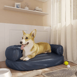 vidaXL Letto per Cani con Gommapiuma Blu Scuro 60x42 cm in Similpelle