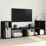 vidaXL Mobili Porta TV 2 pz Neri 75x30x50 cm in Legno Multistrato