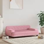 vidaXL Lettino per Cani Rosa 90x53x30 cm in Velluto