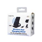 LogiLink-PA0183-Caricabatterie-per-dispositivi-mobili-Smartphone-Tablet-Nero-USB-Carica-wireless-Ricarica-rapida-Interno