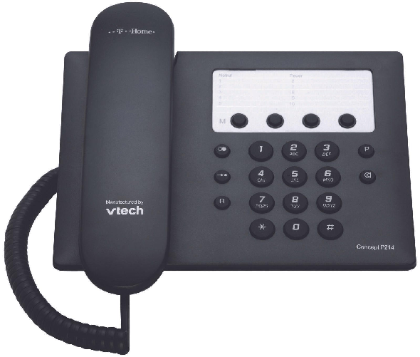 Telekom Concept P214 Black (telefono con filo, analogo)