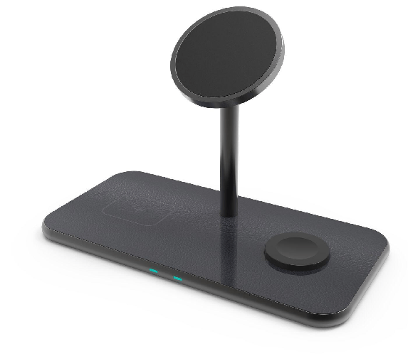 eSTUFF-ES638210-Caricabatterie-per-dispositivi-mobili-Alluminio-Interno--3in1-Magnetic-Wireless---Charging-stand---Warra