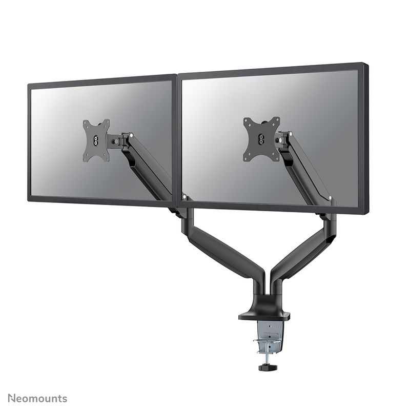 Neomounts-Supporto-da-scrivania-per-monitor--DESK-MOUNT-DUAL-10-32IN---CLMP-GROMET-VESA75X75TO100X100-