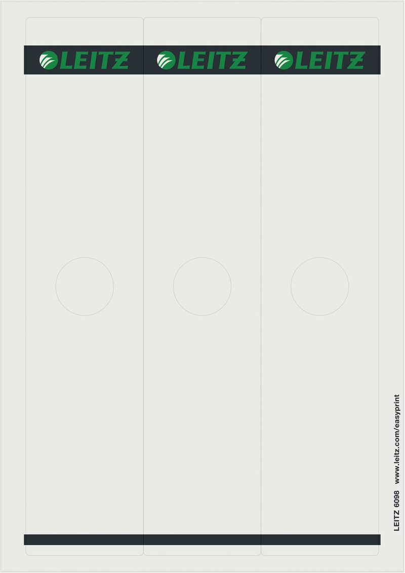 Leitz-60980085-etichetta-autoadesiva-Rettangolo-Grigio