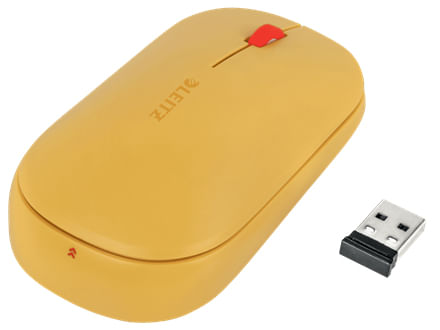 Leitz Cosy mouse Ambidestro RF senza fili + Bluetooth 4000 DPI (Leitz Cosy Wireless Mouse Warm Yellow)