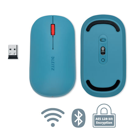 Leitz-Cosy-mouse-Ambidestro-RF-senza-fili---Bluetooth-4000-DPI--Leitz-Cosy-Wireless-Mouse-Calm-Blue-